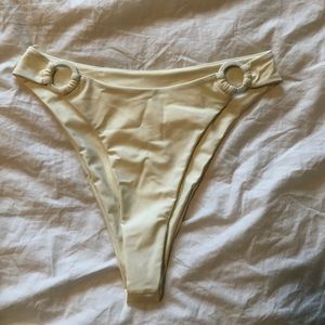 White bikini bottoms